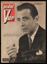5z1426 POINT DE VUE magazine January 10, 1946 great cover portrait of smoking Humphrey Bogart!