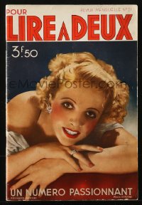 5z1280 POUR LIRE A DEUX French magazine February 1936 sexy cover portrait by Dorvyne, nudes inside!