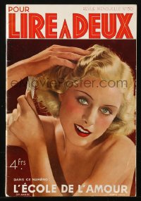 5z1281 POUR LIRE A DEUX French magazine November 1936 sexy cover portrait by Lokay, nudes inside!