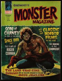 5z1429 QUASIMODO'S MONSTER MAGAZINE magazine September 1975 classic horror films, Son of Chaney