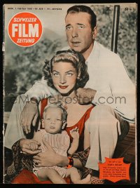 5z1276 SCHWEIZER FILM ZEITUNG Swiss magazine February 1, 1950 Humphrey Bogart, Lauren Bacall & baby!