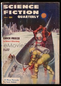 5z1326 SCIENCE FICTION QUARTERLY pulp magazine May 1957 great sci-fi cover art by Emsh!