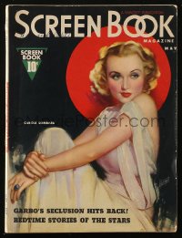5z1436 SCREEN BOOK magazine May 1937 great cover art of sexy Carole Lombard by Zoe Mozert!