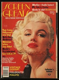 5z1440 SCREEN GREATS magazine April 1990 great cover portrait of sexy Marilyn Monroe!