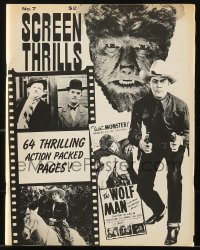 5z1444 SCREEN THRILLS no. 7 magazine 1970s Laurel & Hardy, Wolf Man, great images & articles!