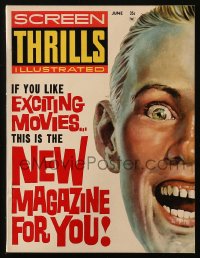 5z1446 SCREEN THRILLS ILLUSTRATED vol 1 no 1 magazine June 1962 great cover art by Basil Gogos!