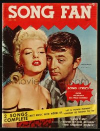 5z1454 SONG FAN magazine July 1954 Marilyn Monroe & Robert Mitchum in River of No Return!