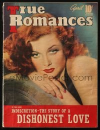 5z1466 TRUE ROMANCES magazine April 1940 cover portrait of sexy Ann Sheridan by George Hurrell!