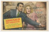 5z0890 ARSENIC & OLD LACE Spanish herald 1947 great c/u of Cary Grant & Priscilla Lane, Frank Capra