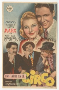 5z0892 AT THE CIRCUS Spanish herald 1945 Groucho, Chico & Harpo, Marx Brothers, different image!
