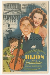 5z0893 BABES IN ARMS Spanish herald 1939 Mickey Rooney, Judy Garland, Busby Berkeley, different!