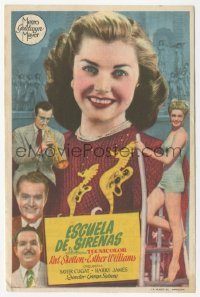 5z0899 BATHING BEAUTY Spanish herald 1948 different images of Esther Williams & Red Skelton, rare!