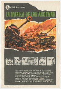5z0900 BATTLE OF THE BULGE Spanish herald 1966 Henry Fonda, Robert Shaw, cool tank art, rare!