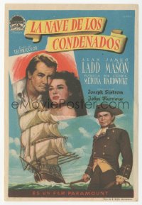 5z0913 BOTANY BAY Spanish herald 1955 James Mason, Alan Ladd & Patricia Medina, different & rare!