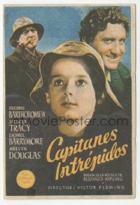 5z0923 CAPTAINS COURAGEOUS Spanish herald 1940 Spencer Tracy, Bartholomew, Barrymore, different!