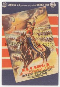 5z0931 CHARGE OF THE LIGHT BRIGADE Spanish herald R1962 different Raga art of Errol Flynn on horse!