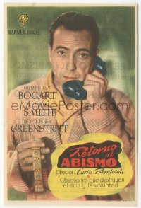 5z0943 CONFLICT Spanish herald 1947 different image of Humphrey Bogart on phone with bracelet!