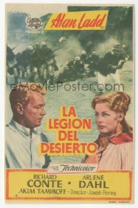 5z0954 DESERT LEGION Spanish herald 1954 art of Alan Ladd in the Foreign Legion & sexy Arlene Dahl!