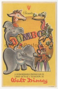 5z0969 DUMBO Spanish herald 1944 different colorful art from Walt Disney circus elephant classic!