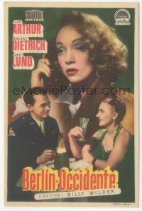 5z0982 FOREIGN AFFAIR Spanish herald 1950 Jean Arthur & sexy Marlene Dietrich, John Lund, different!