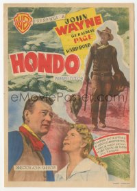 5z1020 HONDO Spanish herald 1954 two completely different images of cowboy John Wayne + Page!