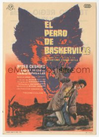 5z1022 HOUND OF THE BASKERVILLES Spanish herald 1960 Cushing as Sherlock Holmes, different MCP art!
