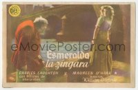 5z1028 HUNCHBACK OF NOTRE DAME Spanish herald 1944 Laughton, Maureen O'Hara, different!