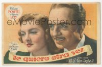 5z1030 I LOVE YOU AGAIN Spanish herald 1944 best close portrait of William Powell & Myrna Loy!