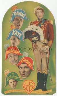 5z1035 INSPECTOR GENERAL die-cut Spanish herald 1950 wacky different images of Danny Kaye in uniform!