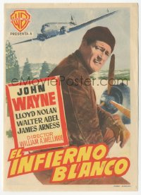 5z1038 ISLAND IN THE SKY Spanish herald 1955 William Wellman, c/u art of John Wayne by plane!