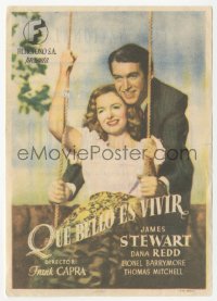 5z1041 IT'S A WONDERFUL LIFE Spanish herald 1948 James Stewart & Donna Reed misbilled as Dana Redd!