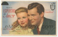 5z1050 KITTY FOYLE Spanish herald 1944 great romantic close up of Ginger Rogers & James Craig!
