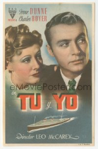 5z1063 LOVE AFFAIR Spanish herald 1944 different close up of Irene Dunne & Charles Boyer!