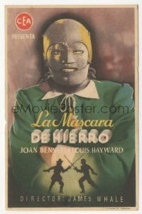 5z1071 MAN IN THE IRON MASK Spanish herald 1944 Louis Hayward, Joan Bennett, James Whale, different!