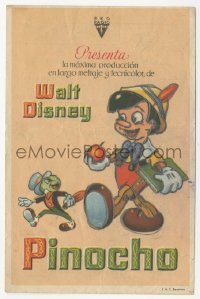 5z1127 PINOCCHIO Spanish herald 1944 Disney classic cartoon about wooden boy who wants to be real!