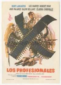 5z1130 PROFESSIONALS Spanish herald 1967 Burt Lancaster, Lee Marvin & sexy Claudia Cardinale, rare!