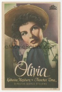 5z1134 QUALITY STREET Spanish herald 1946 different close up of Katharine Hepburn, Olivia, rare!