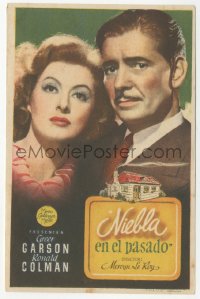 5z1137 RANDOM HARVEST Spanish herald 1946 wonderful portrait of Ronald Colman & Greer Garson!