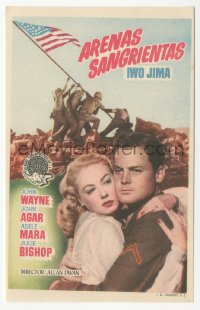 5z1154 SANDS OF IWO JIMA Spanish herald 1951 classic World War II flag raising image + Agar & Mara!