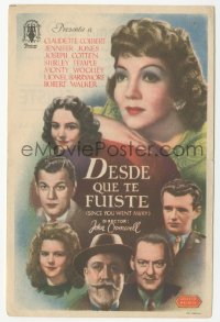 5z1170 SINCE YOU WENT AWAY Spanish herald 1946 Claudette Colbert, Jennifer Jones, Temple, Barrymore!