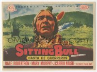 5z1172 SITTING BULL Spanish herald 1955 different Native American Indian art by MCP, rare!