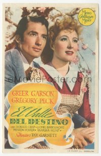 5z1212 VALLEY OF DECISION Spanish herald 1947 different c/u of Greer Garson & Gregory Peck, rare!