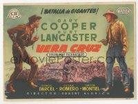 5z1213 VERA CRUZ Spanish herald 1956 great image of cowboys Gary Cooper & Burt Lancaster!
