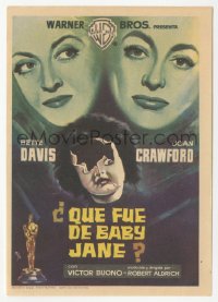 5z1224 WHAT EVER HAPPENED TO BABY JANE? Spanish herald 1963 MCP art of Bette Davis & Joan Crawford!