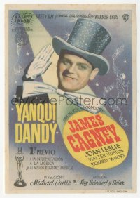 5z1243 YANKEE DOODLE DANDY Spanish herald 1945 different image of James Cagney as George M. Cohan!