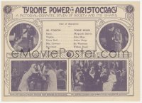 5z0439 ARISTOCRACY herald 1914 Tyrone Power Sr. in the famous society drama in four parts, rare!