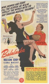 5z0442 BALALAIKA herald 1939 Russian royalty Nelson Eddy falls in love w/singer Ilona Massey, rare!