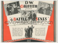 5z0444 BATTLE OF THE SEXES herald 1928 Jean Hersholt, Phyllis Haver, directed by D.W. Griffith, rare!