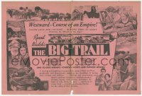 5z0452 BIG TRAIL pink herald 1930 great images of young John Wayne, Raoul Walsh, ultra rare!
