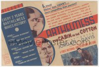 5z0472 CABIN IN THE COTTON herald 1932 Richard Barthelmess, Bette Davis shown, Michael Curtiz!
